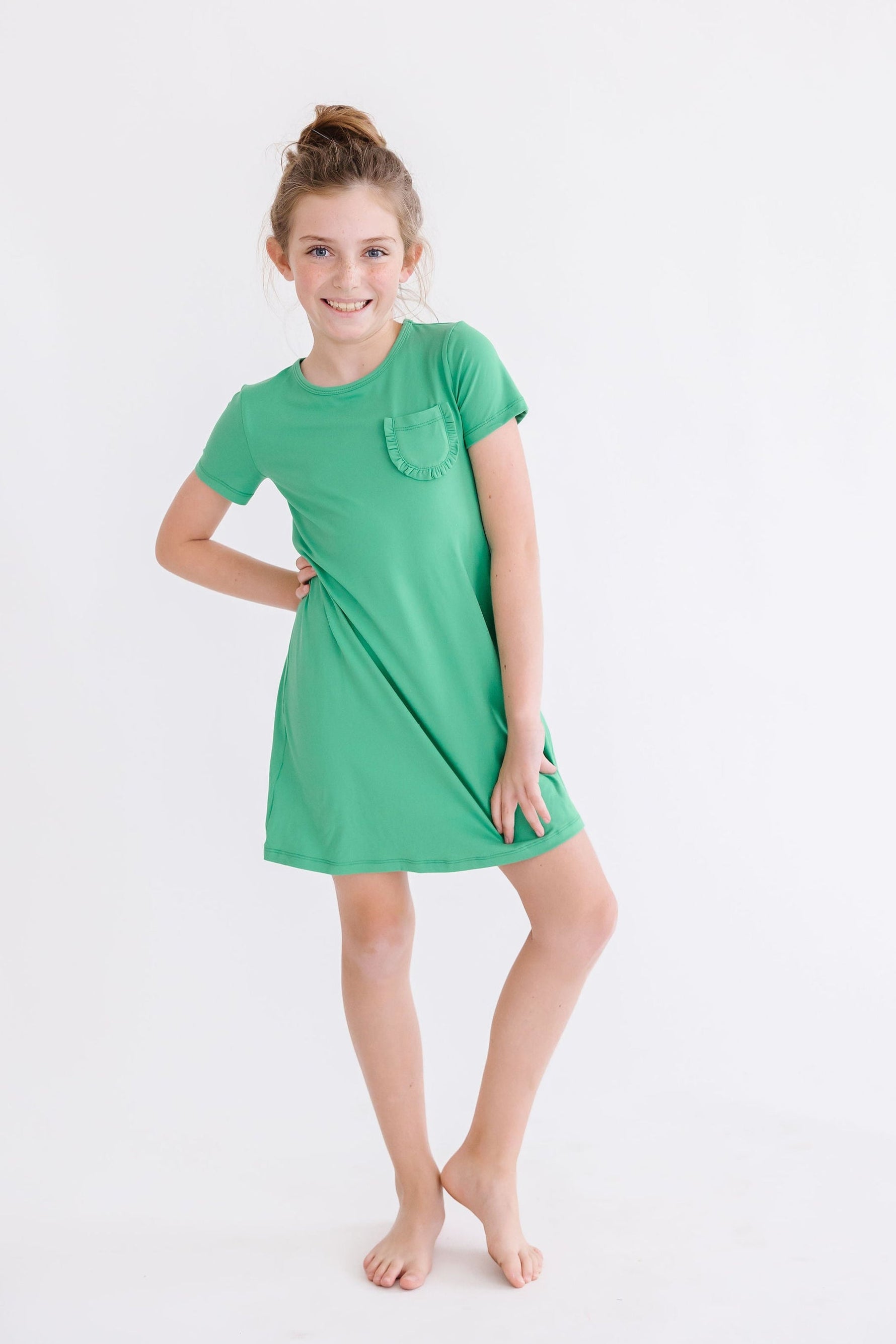 Kelly Green T-Shirt Dress - Image 2