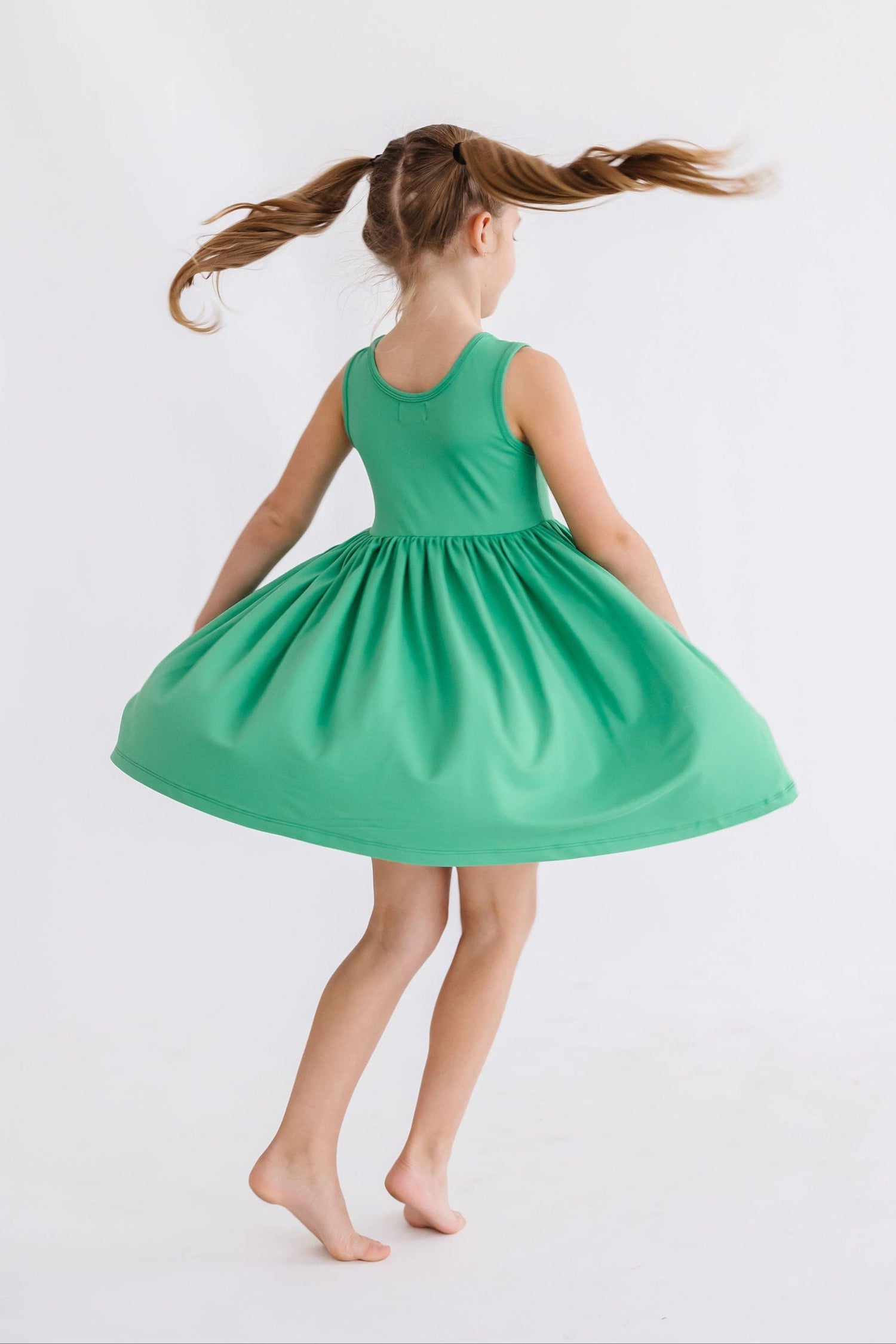 Kelly Green Tank Pocket Twirl Dress - Image 2