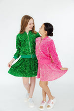 Kelly Green Velvet Sequin Jacket - Image 2