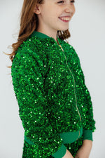 Kelly Green Velvet Sequin Jacket - Image 4