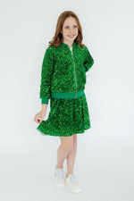 Kelly Green Velvet Sequin Jacket - Image 5