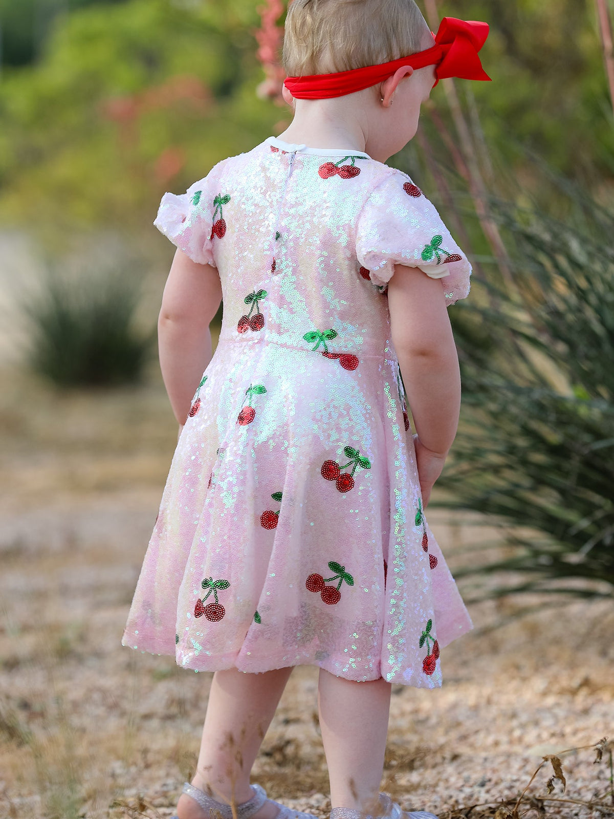 Rylee Faith Designs - Sweet Cherry Sequins Cute Dress - alternate view 4