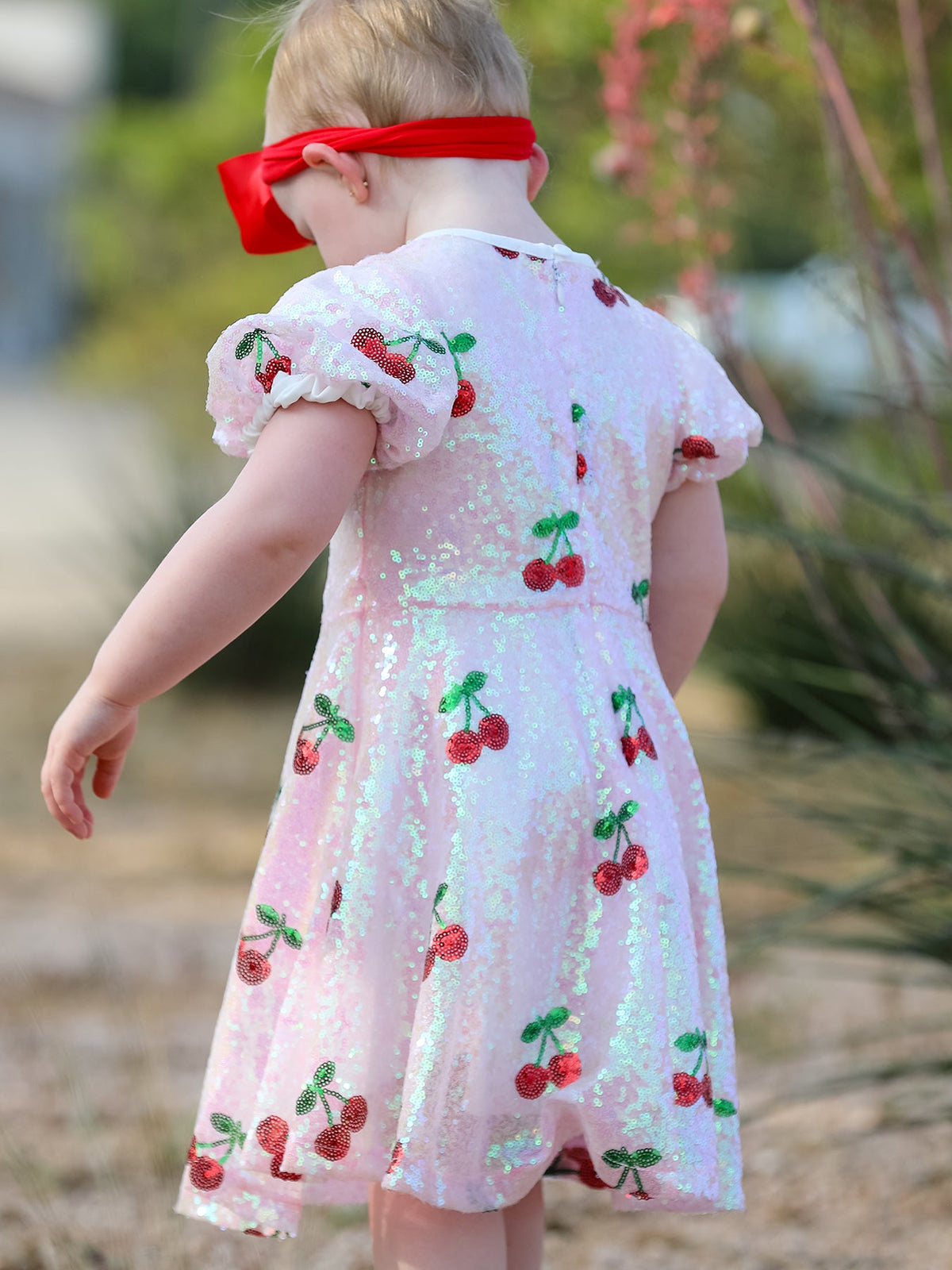 Rylee Faith Designs - Sweet Cherry Sequins Cute Dress - alternate view 5