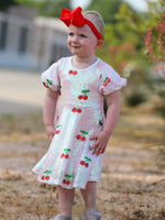 Rylee Faith Designs - Sweet Cherry Sequins Cute Dress - alternate view 2