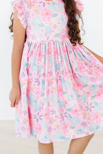 Beachy Blooms Flutter Sleeve Twirl Dress - Image 3