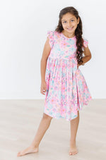 Beachy Blooms Flutter Sleeve Twirl Dress - Image 5