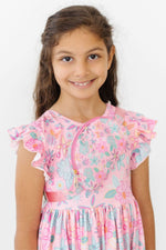 Beachy Blooms Flutter Sleeve Twirl Dress - Image 6