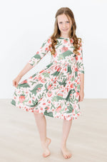 Hear Me Roar 3/4 Sleeve Pocket Twirl Dress - Image 5