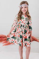 Hear Me Roar 3/4 Sleeve Pocket Twirl Dress - Image 2