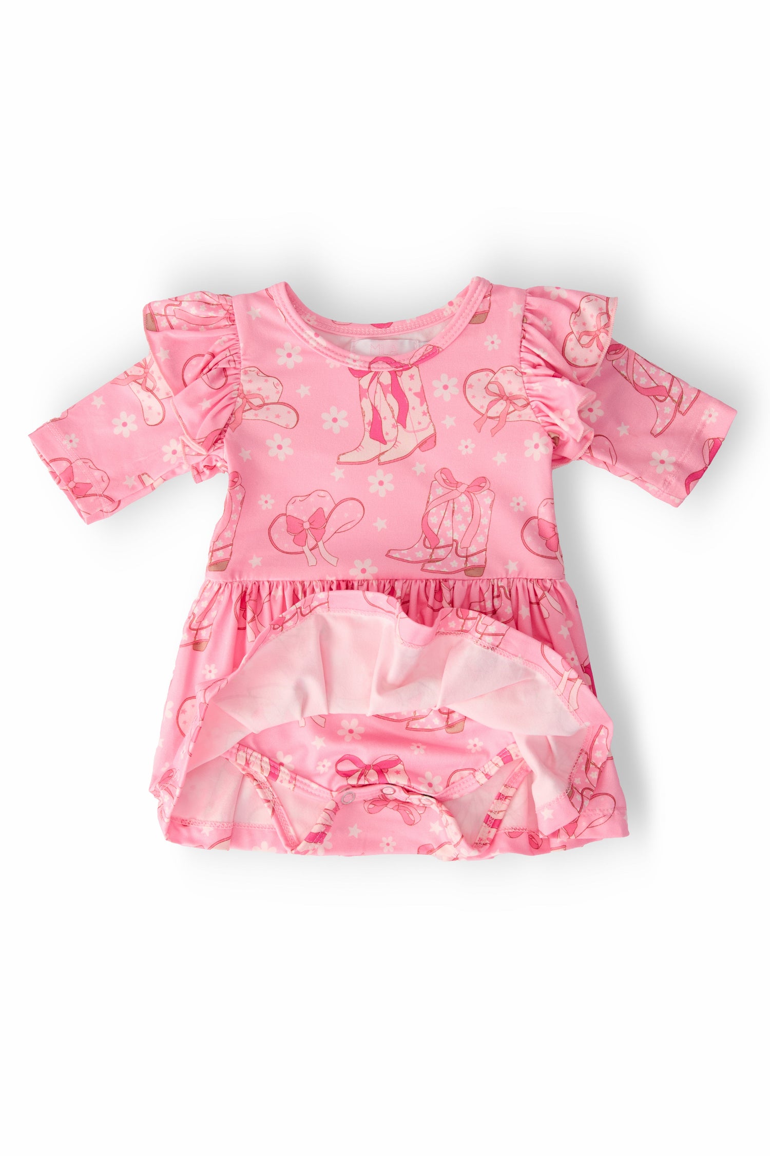 Howdy 3/4 Sleeve Flutter Twirl Bodysuit - Image 3