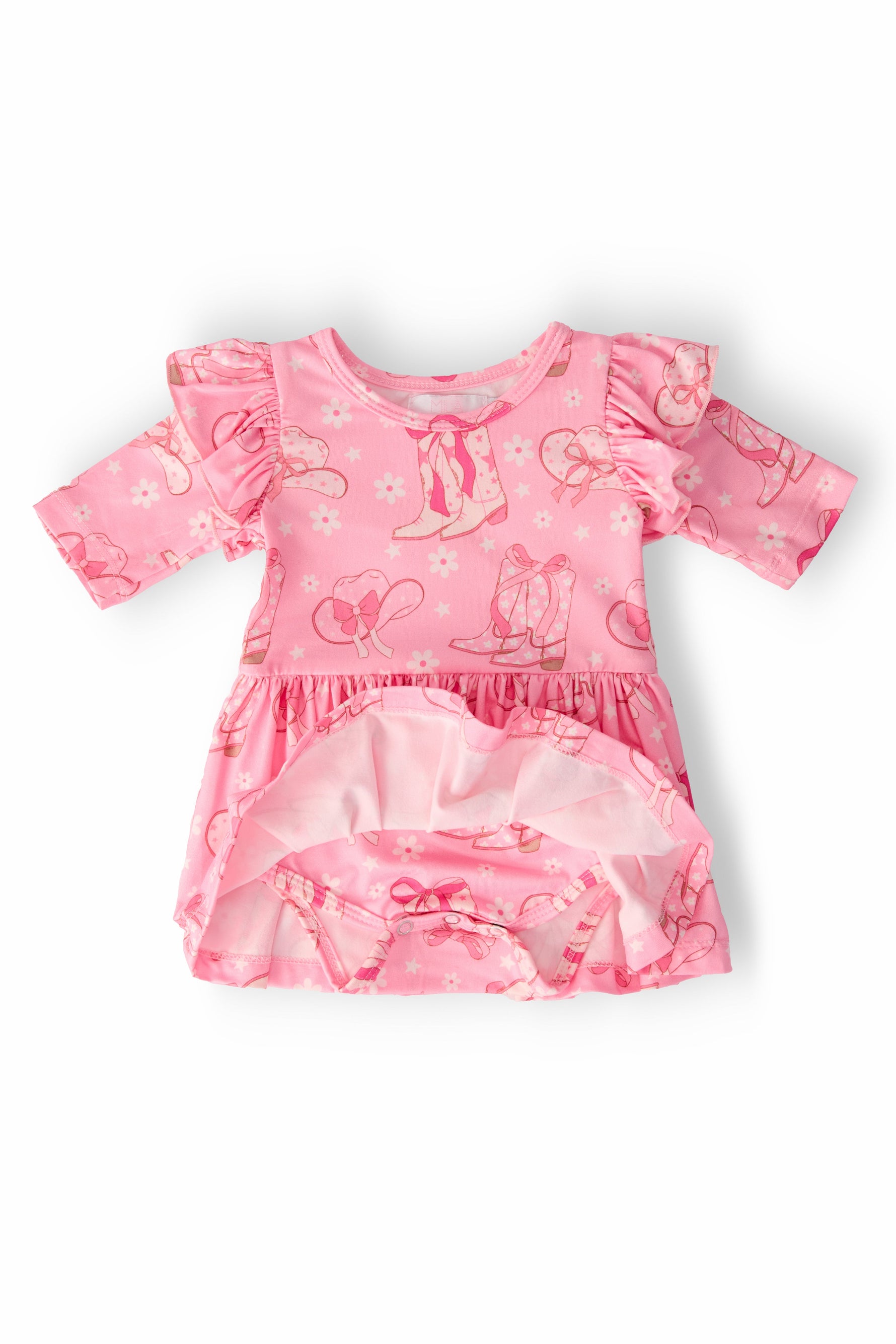 Howdy 3/4 Sleeve Flutter Twirl Bodysuit - Image 3