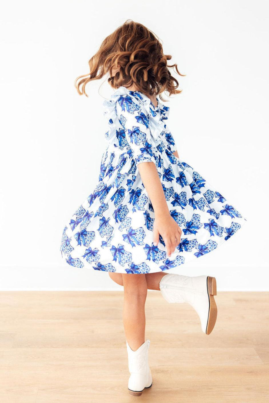 Lone Star 3/4 Sleeve Ruffle Twirl Dress - Image 2