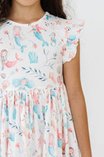 Mermaid Friends Flutter Sleeve Twirl Dress - Image 2