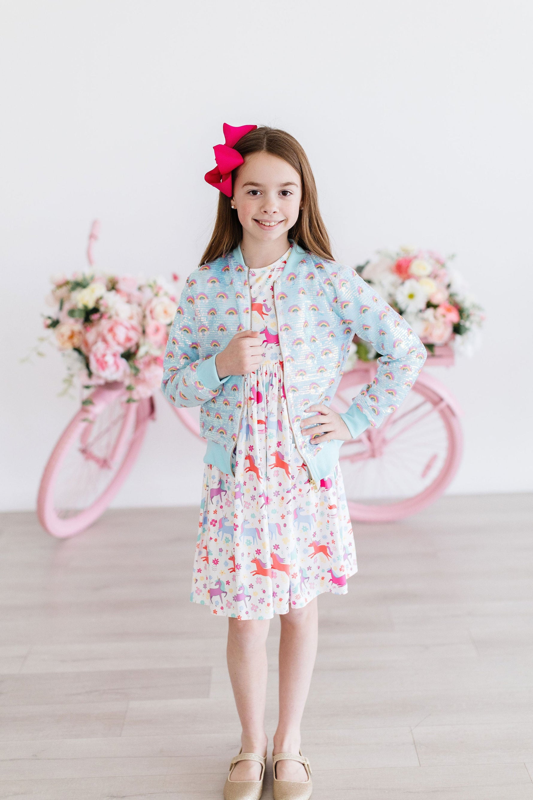 Mint Rainbow Sequin Jacket - Image 2