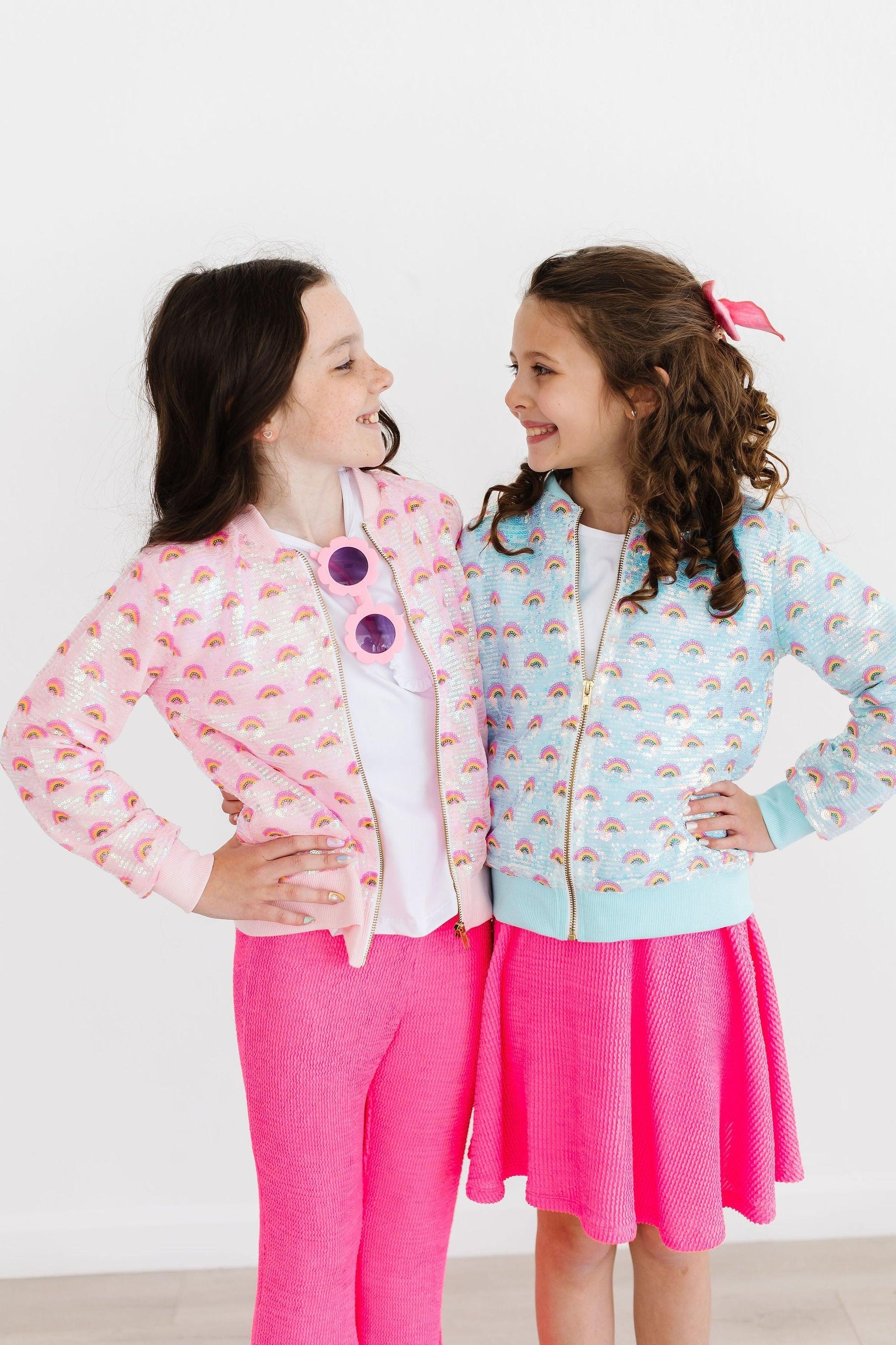 Pink Rainbow Sequin Jacket - Image 3