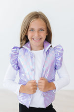 Lavender Haze Checker Puffer Vest - Image 2