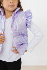 Lavender Haze Checker Puffer Vest - Image 4