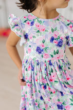 Lavender Love Flutter Sleeve Twirl Dress - Image 2