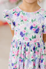 Lavender Love Flutter Sleeve Twirl Dress - Image 4