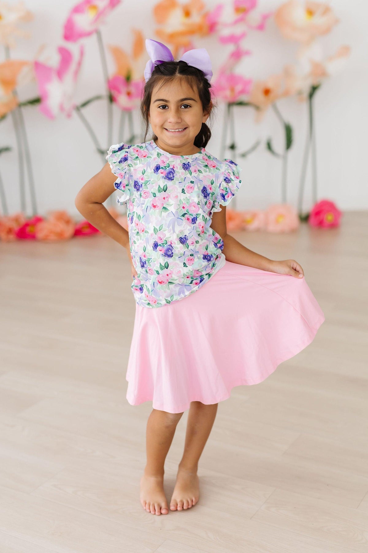 Lavender Love S/S Ruffle Tee - Image 2