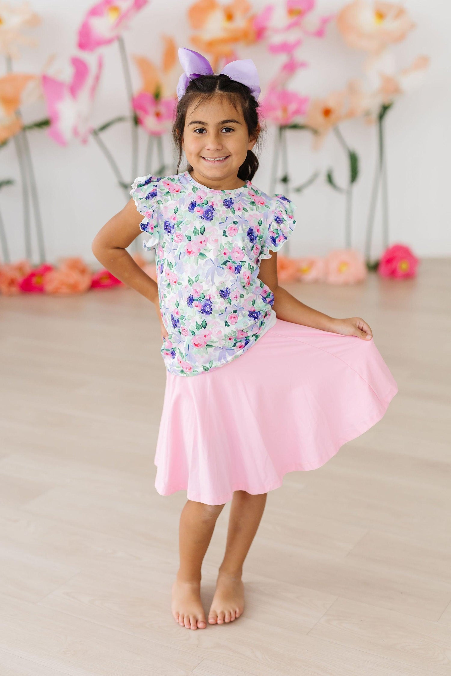 Lavender Love S/S Ruffle Tee - Image 2
