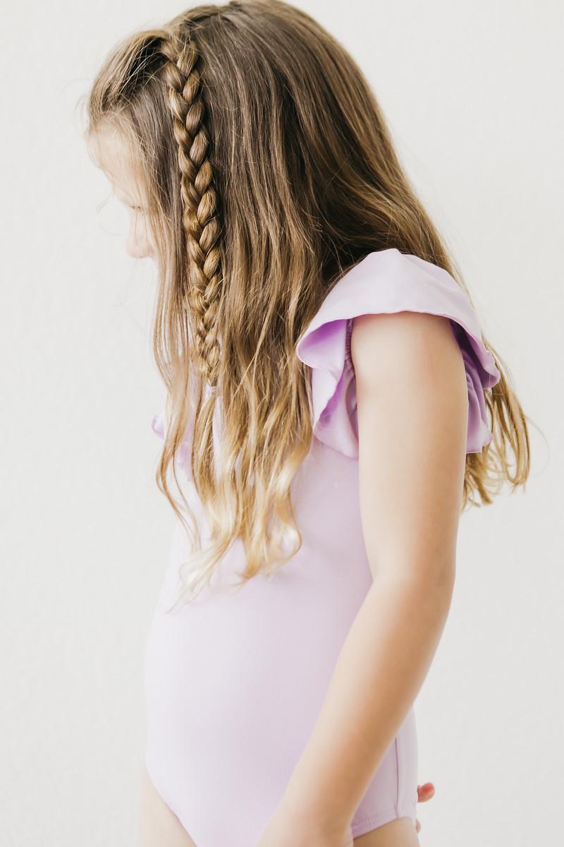 Lavender S/S Flutter Sleeve Leotard - Image 5