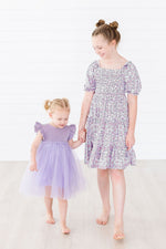 Lovely Lavender Smocked Ruffle Dress - Image 2
