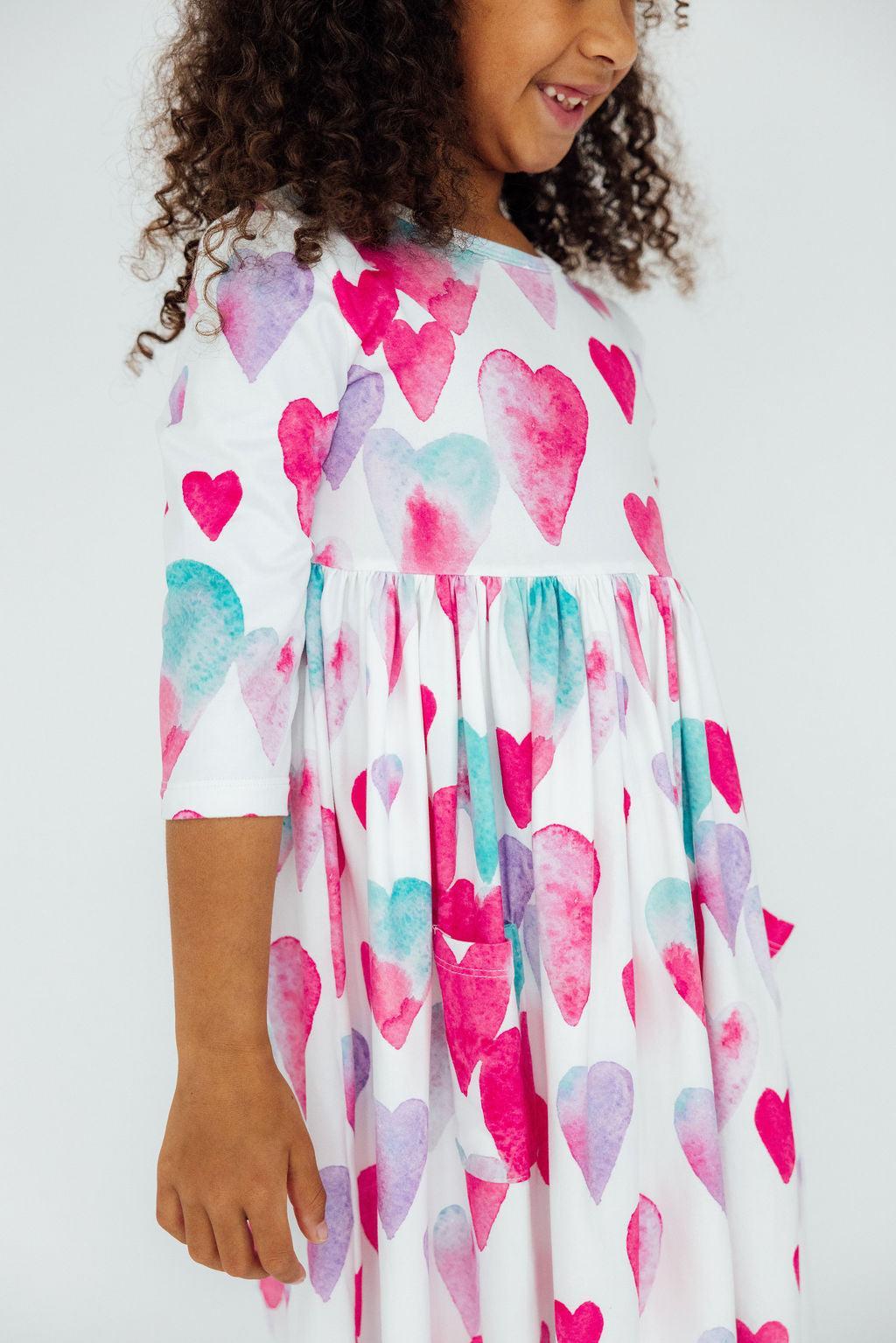 Light Hearted 3/4 Sleeve Pocket Twirl Dress - Image 12