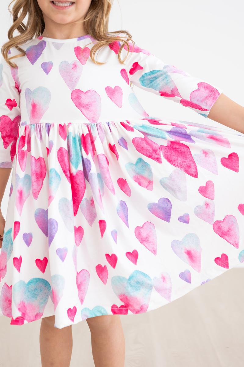 Light Hearted 3/4 Sleeve Pocket Twirl Dress - Image 6
