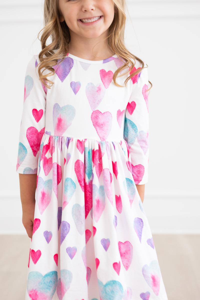 Light Hearted 3/4 Sleeve Pocket Twirl Dress - Image 7
