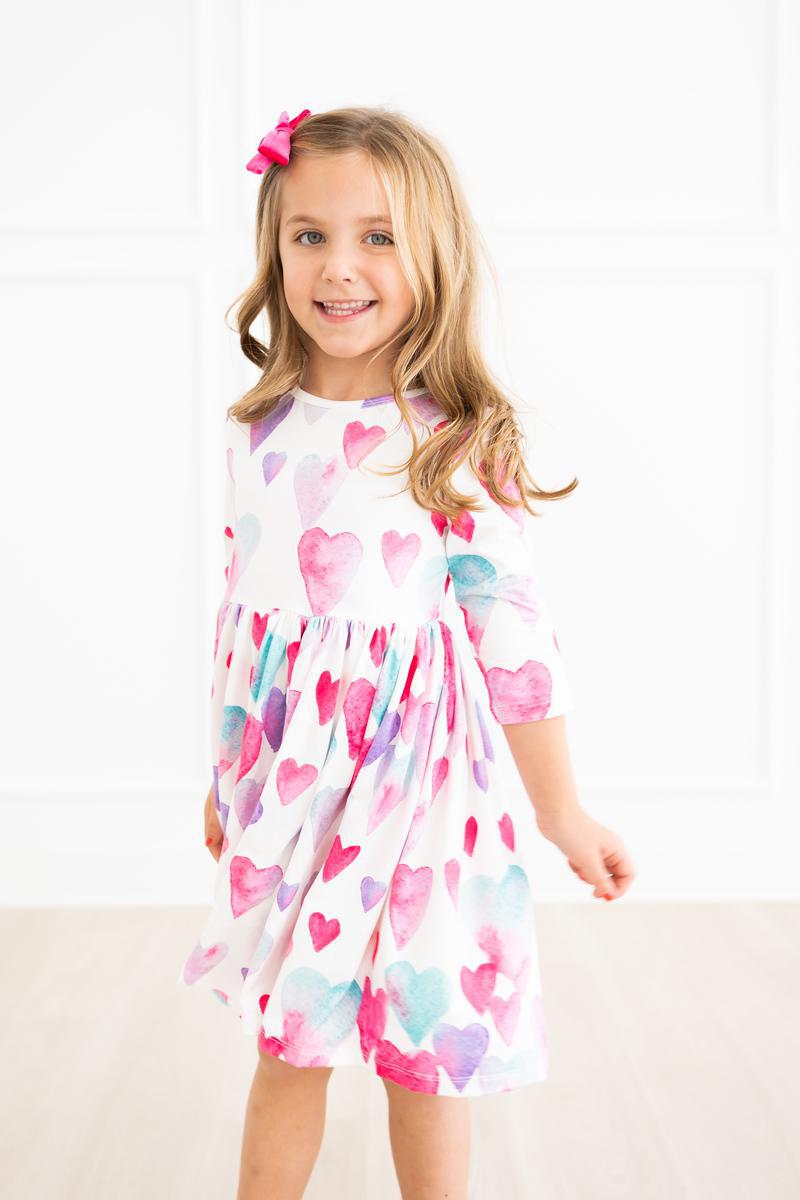 Light Hearted 3/4 Sleeve Pocket Twirl Dress - Image 8