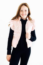 SALE Light Pink Checker Puffer Vest - Image 3