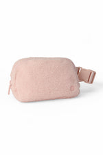 Light Pink Fleece Belt Bag - Image 4