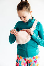 Light Pink Fleece Belt Bag - Image 5