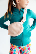Light Pink Fleece Belt Bag - Image 6