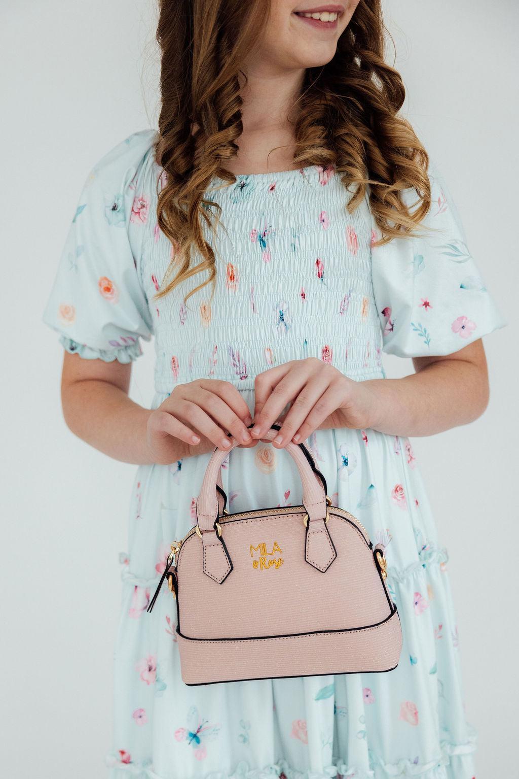 Light Pink Shimmer Girl's Crossbody Purse - Image 2