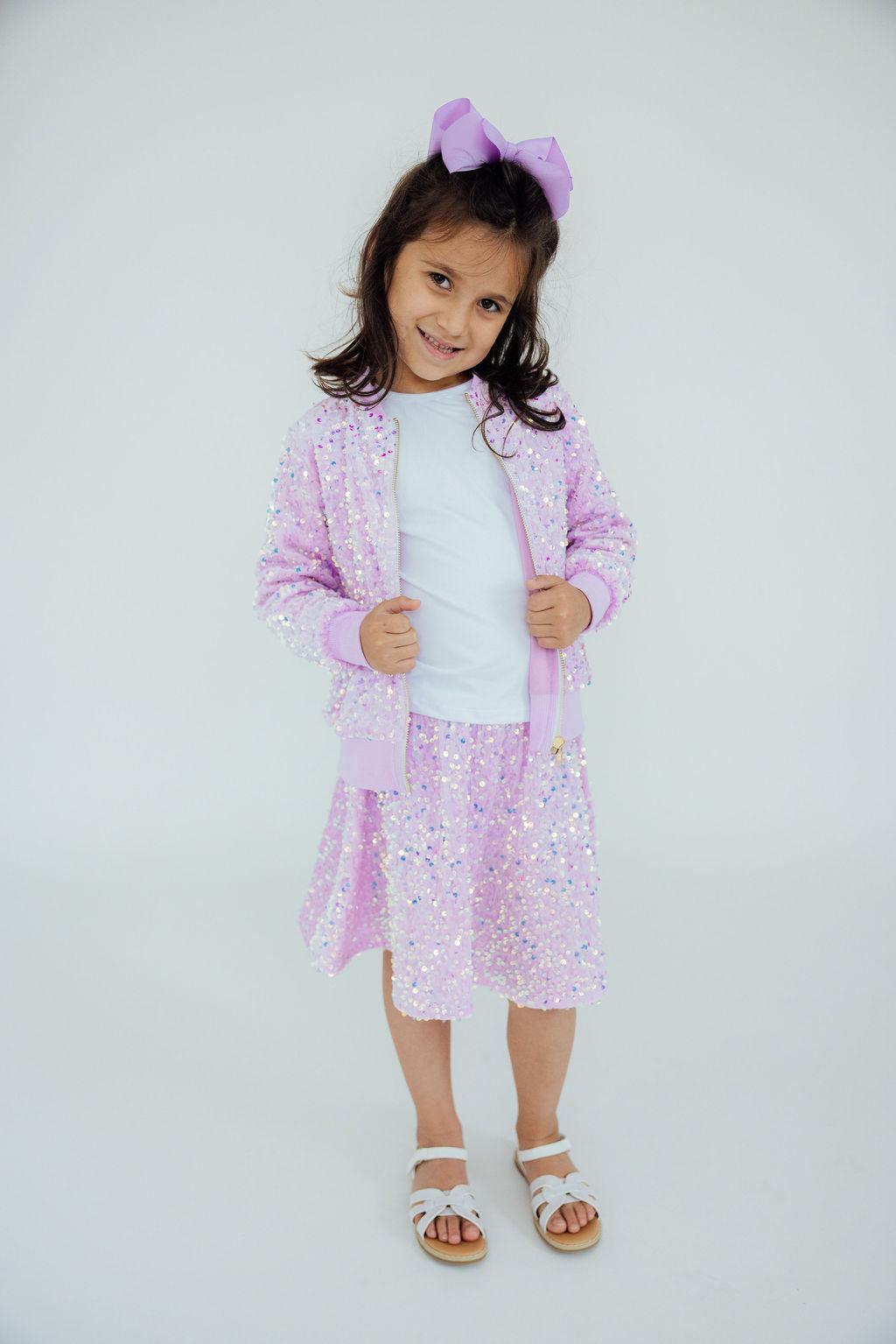 Lilac Velvet Sequin Jacket - Image 2