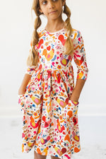 Little Red Hen 3/4 Sleeve Pocket Twirl Dress - Image 5