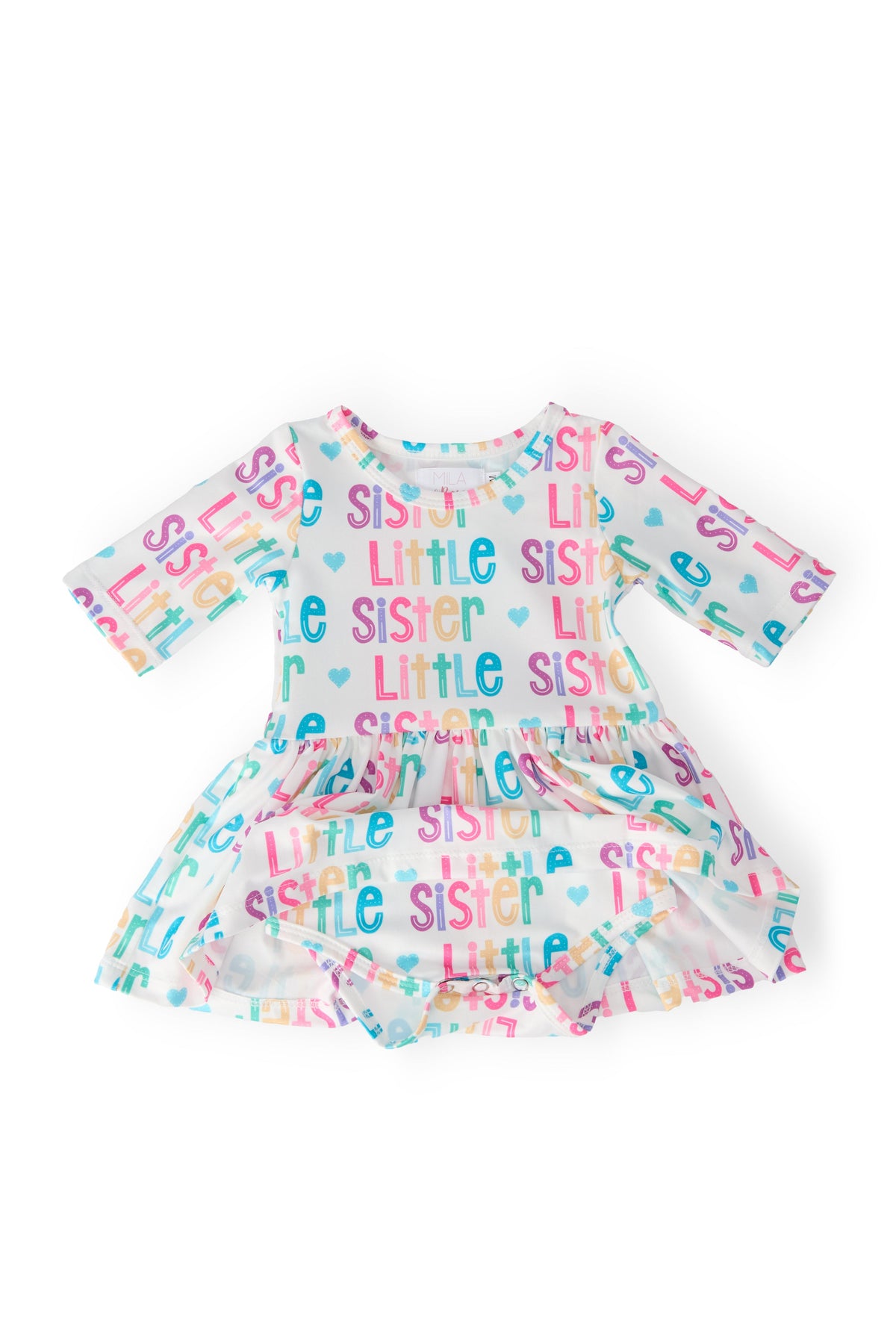 Little Sister 3/4 Sleeve Twirl Bodysuit - Image 2