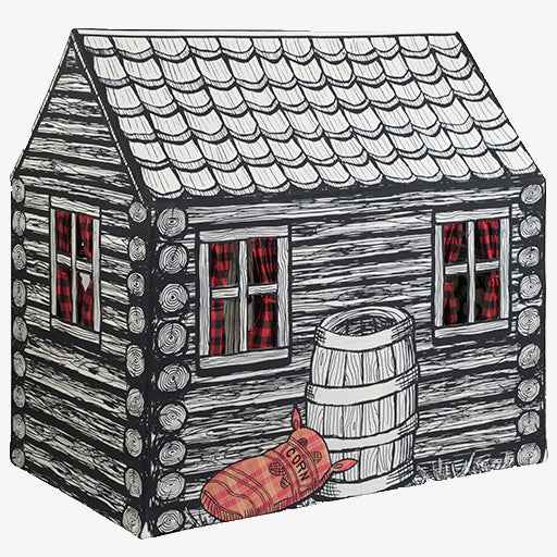 Log Cabin Play Tent for Kids