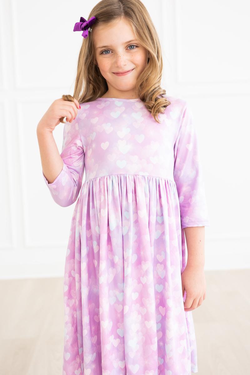Love Story 3/4 Sleeve Pocket Twirl Dress - Image 6