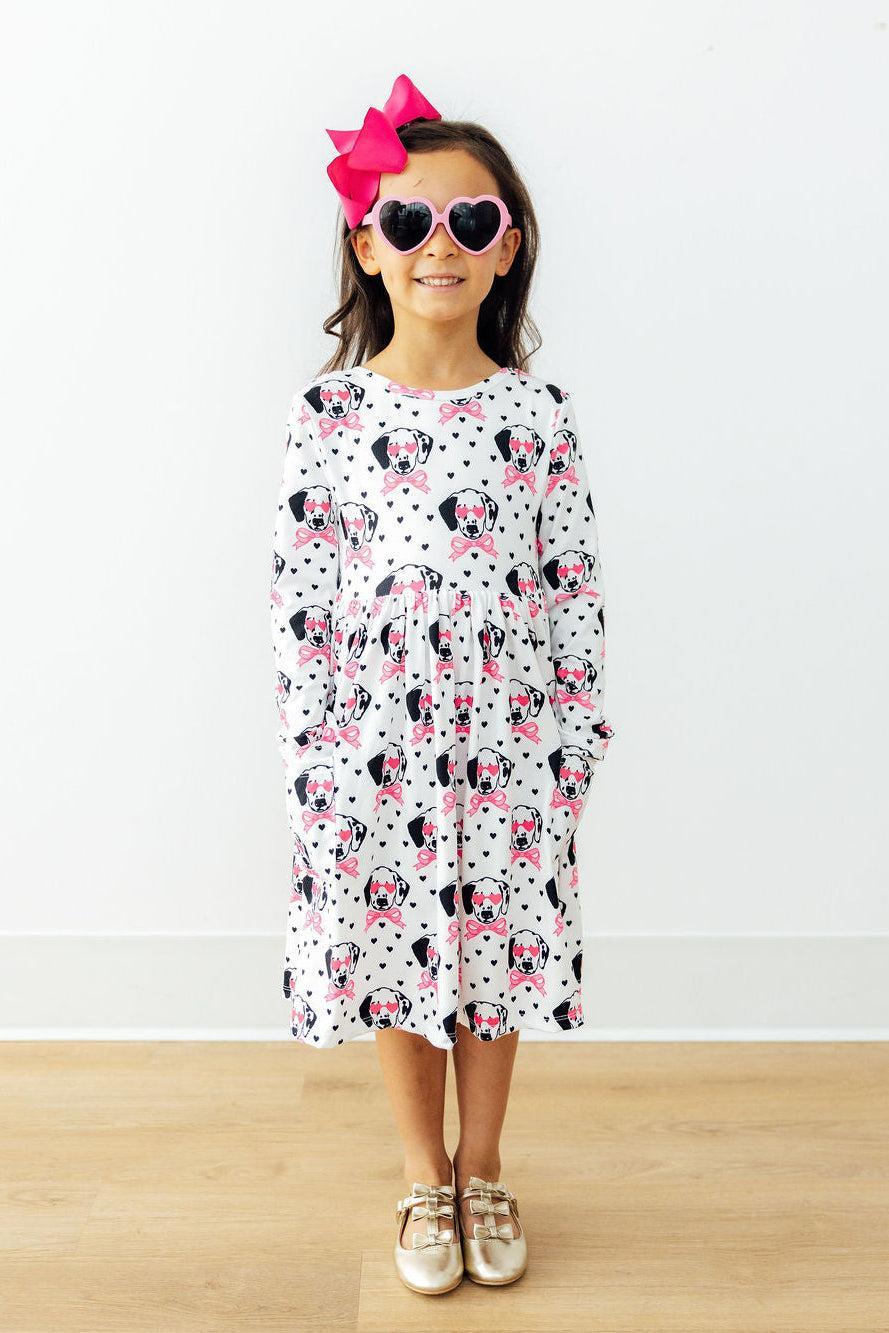 Love You Spots L/S Pocket Twirl Dress - Image 7