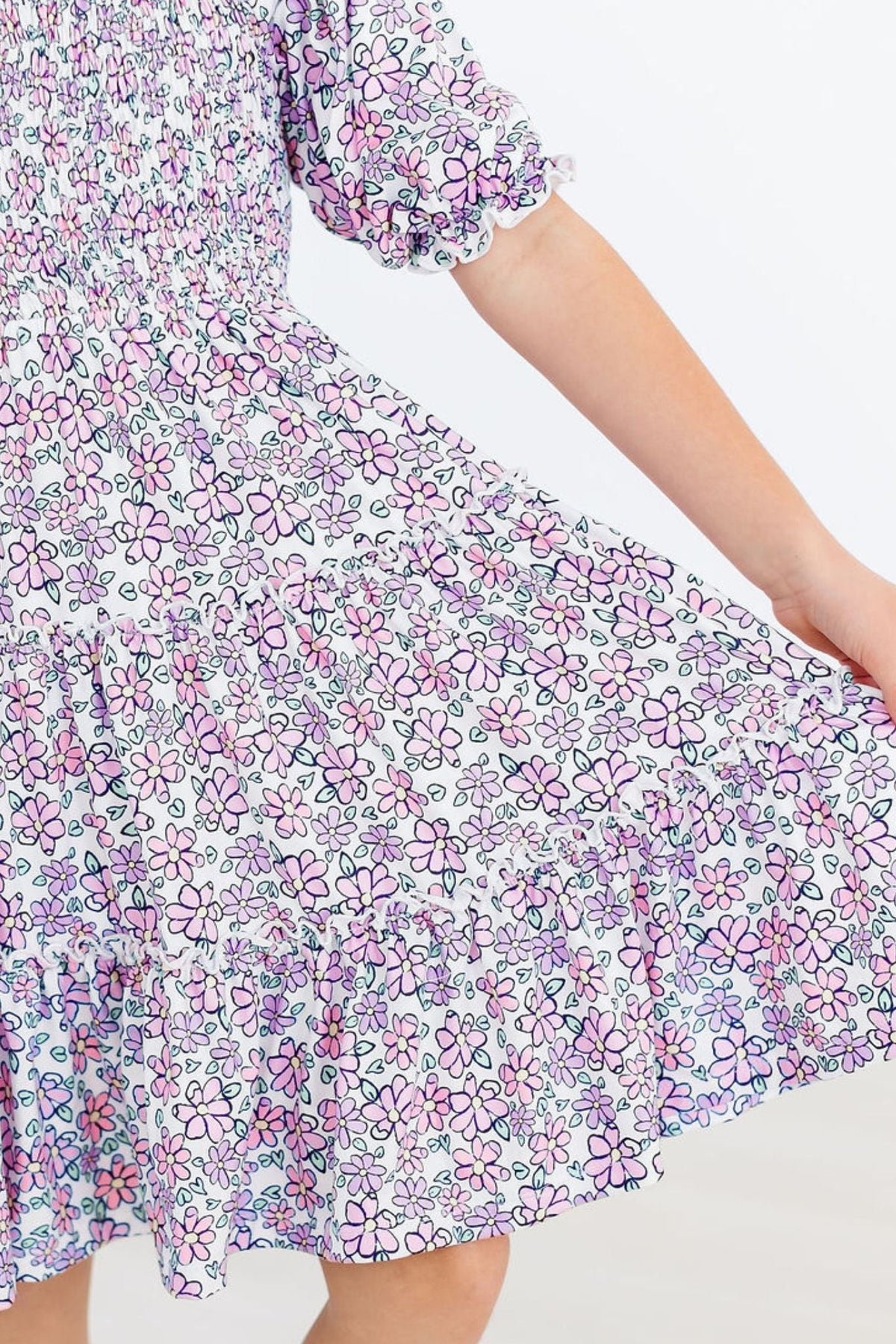 Lovely Lavender Smocked Ruffle Dress - Image 6