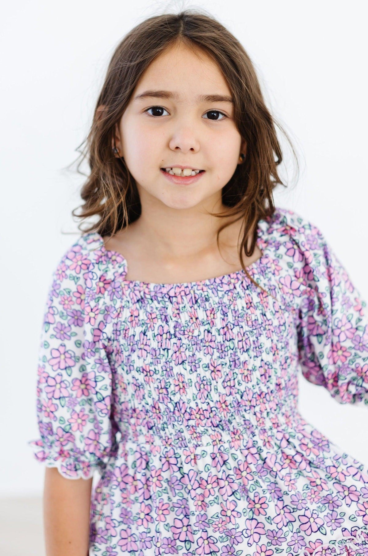 Lovely Lavender Smocked Ruffle Dress - Image 8