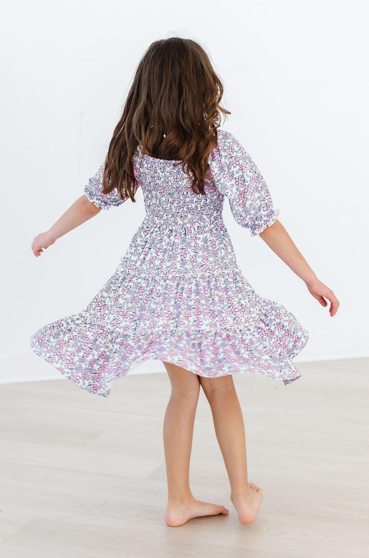 Lovely Lavender Smocked Ruffle Dress - Image 9