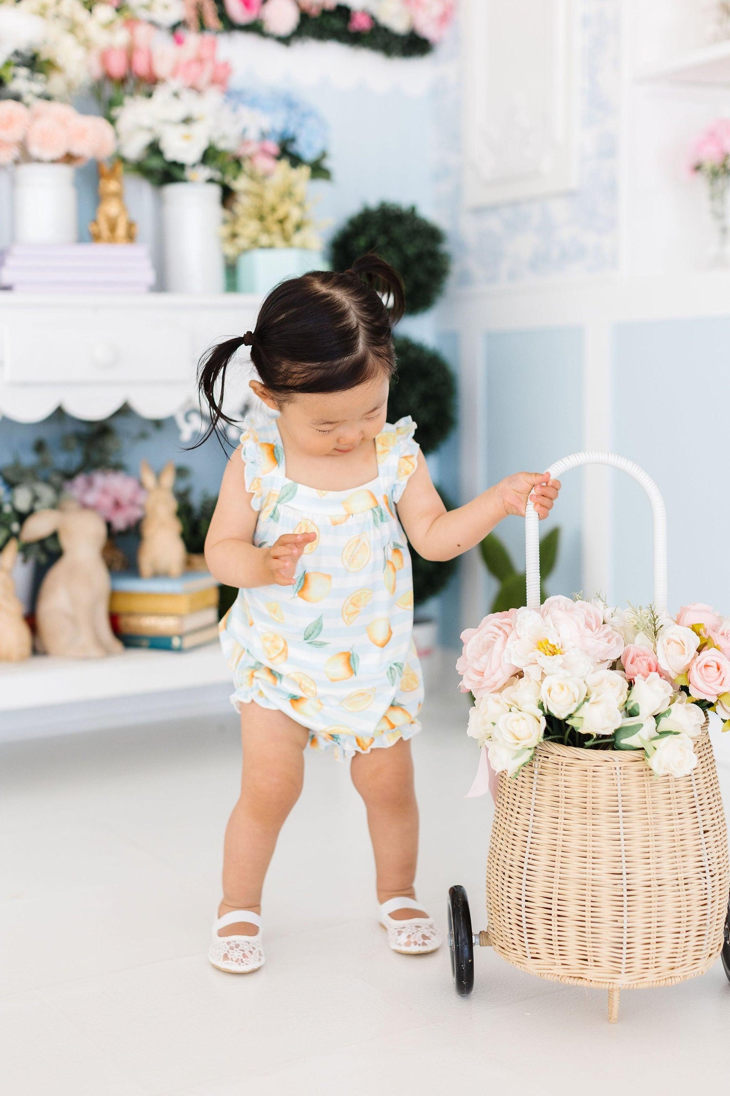 Lovely Lemons Ruffle Cross Back Romper - Image 2