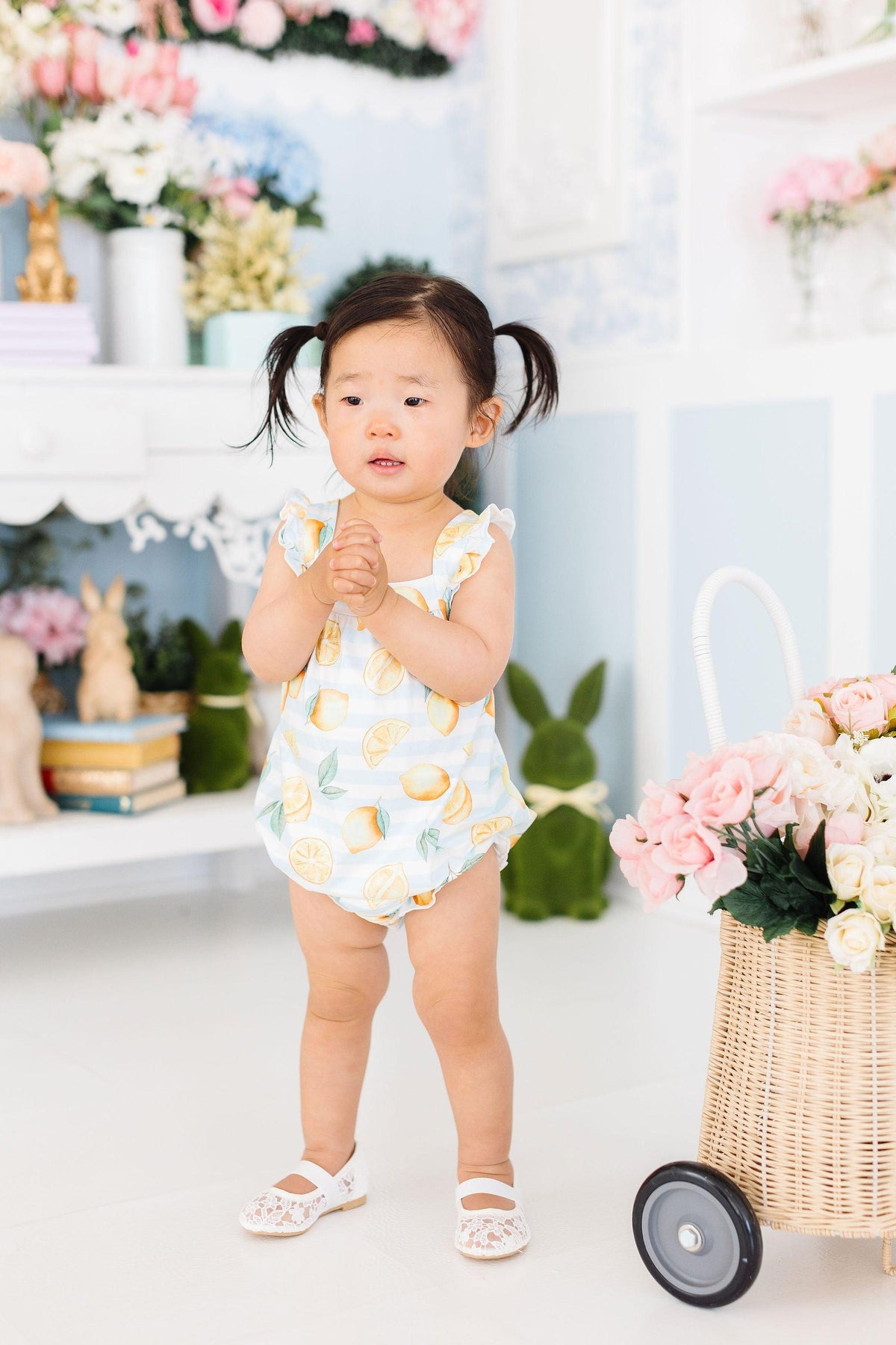 Lovely Lemons Ruffle Cross Back Romper - Image 3