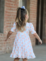 Rylee Faith Designs - Halloween Thanksgiving Pumpkin Bow Girls Twirl Ruffle Dress - alternate view 6