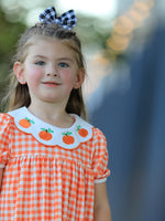 Rylee Faith Designs - Fall Pumpkin Embroidered Puff Sleeve Girls Dress - alternate view 5