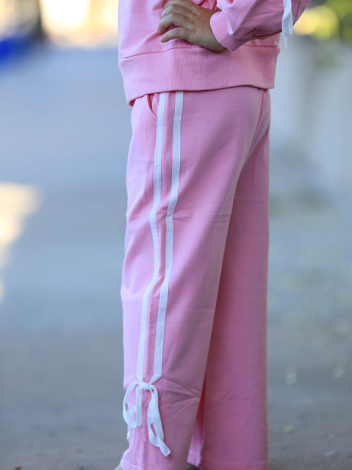 Rylee Faith Designs - Girls Bow Trim Sweatshirt and Pants Set - alternate view 5